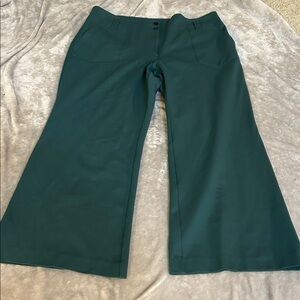 Maeve Dark Green Wide Leg Pants